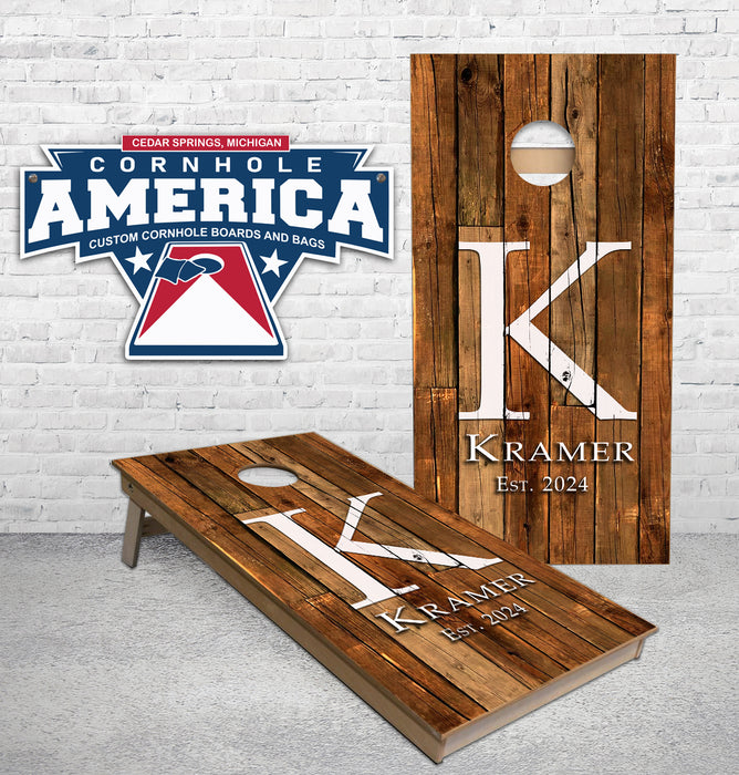 Kramer custom wedding cornhole boards