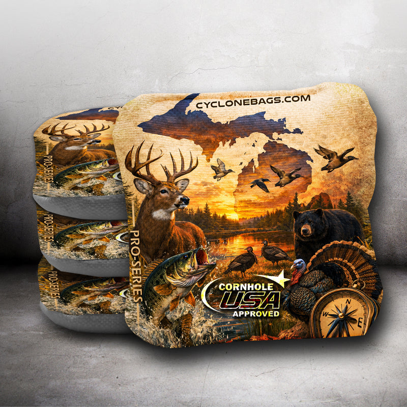 Michigan Out of Doors Cyclone Pro Series Bags Cornhole USA approved