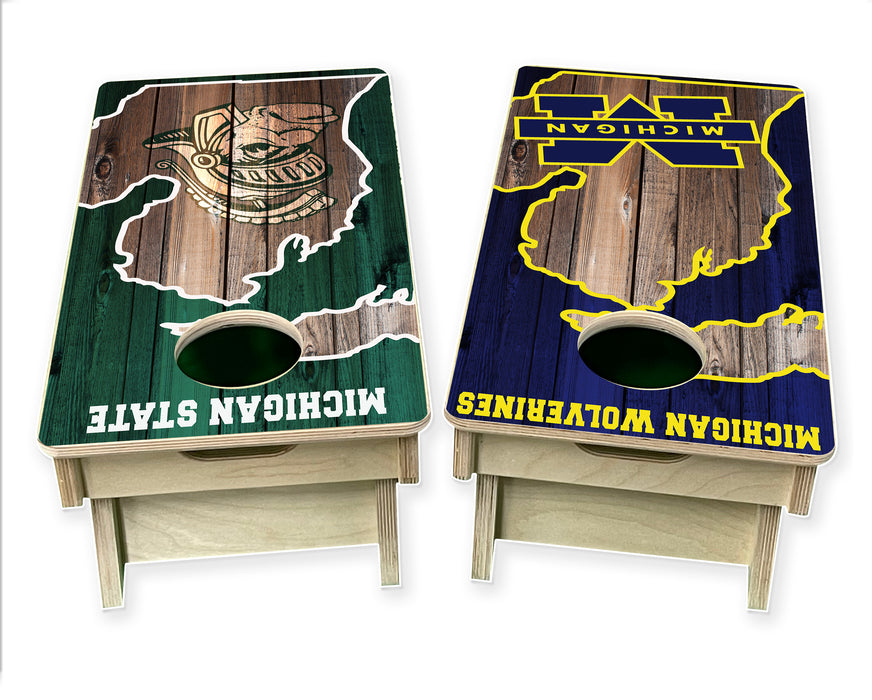 Michigan and MSU Sparty Mini Boards 12"x24"