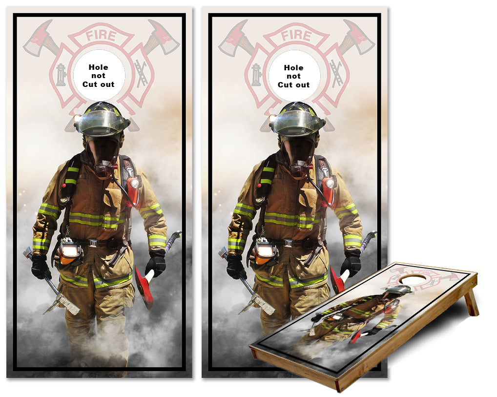 Fire Fighter Cornhole wraps — Cornhole America