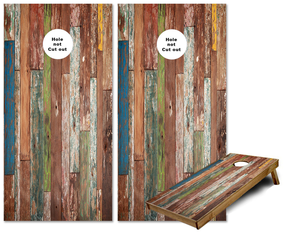Rustic Wood Wraps — Cornhole America