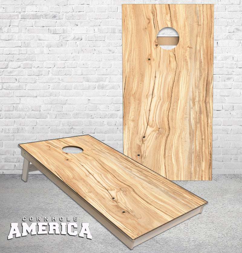 Wood with beautiful Wood Grain cornhole boards