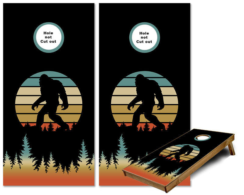 Sasquatch Big Foot Cornhole wraps