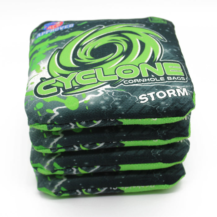 Cyclone STORM Lime Pro series cornhole bags (set of 4)