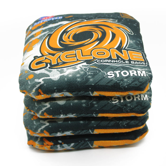 Cyclone STORM Orange Pro series cornhole bags (set of 4)