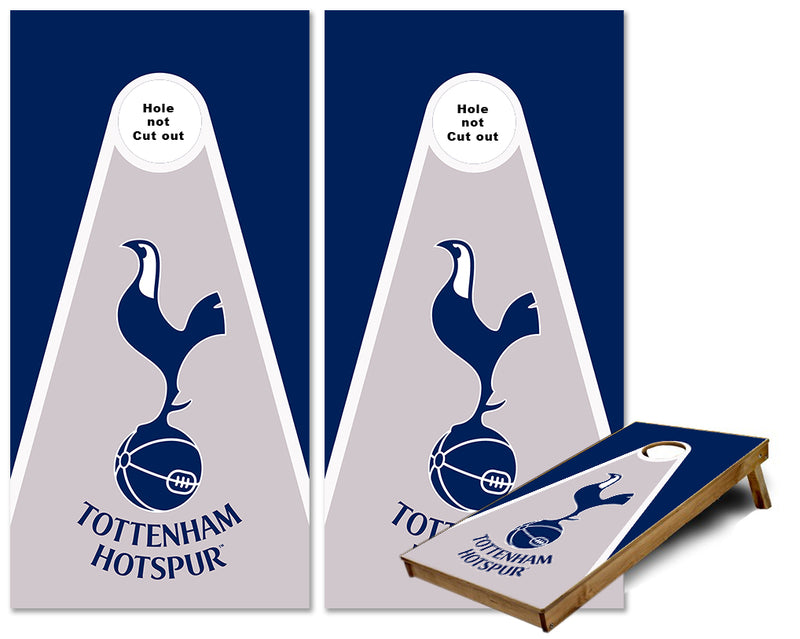 Tottenham Hotspur triangle theme cornhole wraps