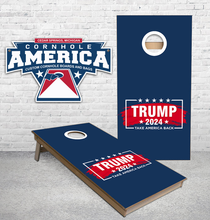Trump 2024 Take America Back cornhole boards