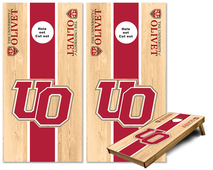 University of Olivet custom Cornhole Wraps