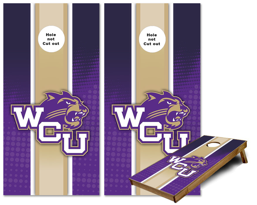 WCU striped lines Cornhole Wraps