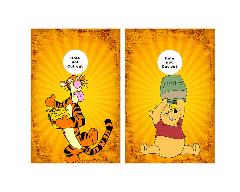Winnie the Pooh and Tigger Honey Cornhole Wraps