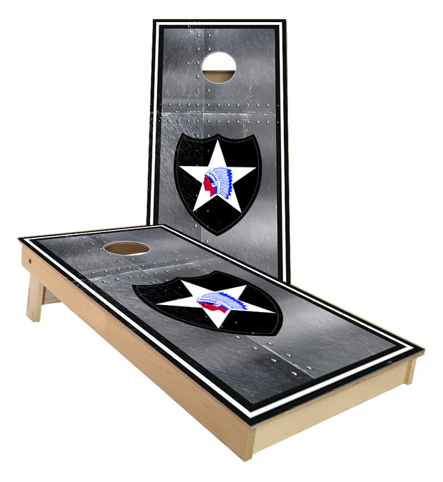 2nd Infantry Army Division Cornhole Boards