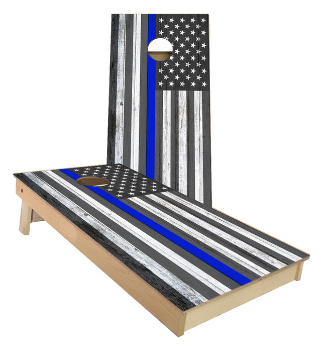 Support your Police Thin blue Line US FLAG Cornhole Boards