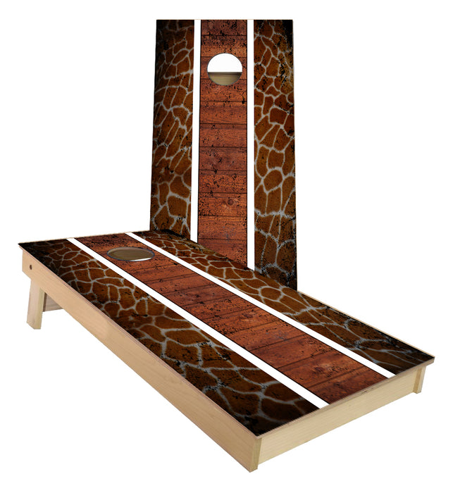 Giraffe Pattern Cornhole Boards