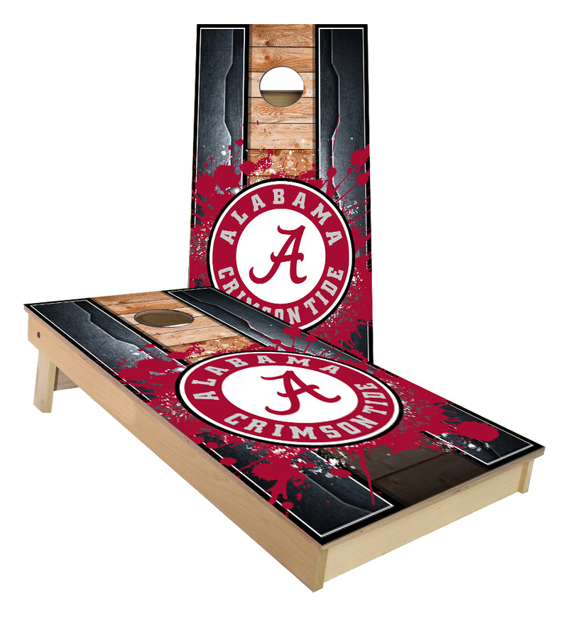 Alabama Crimson Tide Metal edged theme Cornhole Boards