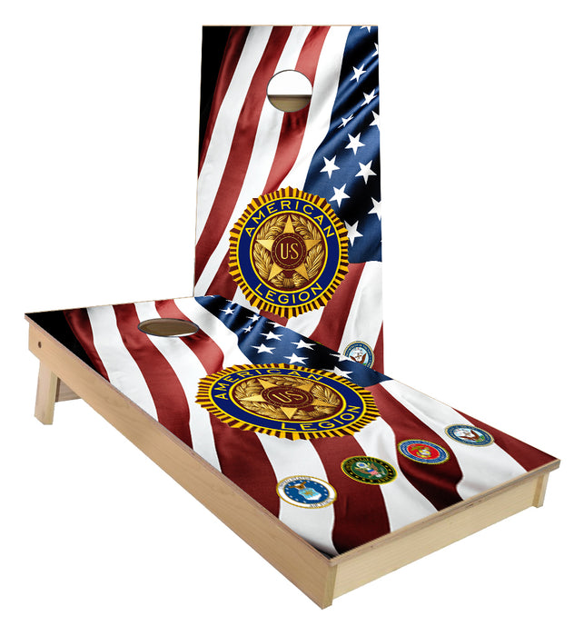 American Legion Military Branches US Flag Cornhole Boards