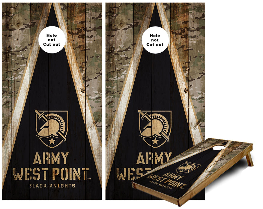 Army West Point Black Knights  Triangle camo Cornhole Wraps
