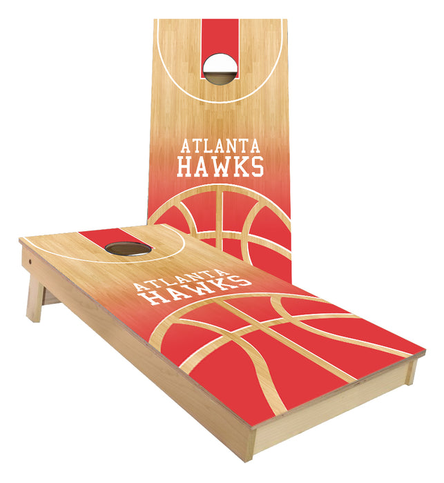 Atlanta Hawks Basketball Court Cornhole Boards
