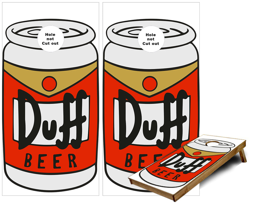 Duff Beer Cornhole Wraps