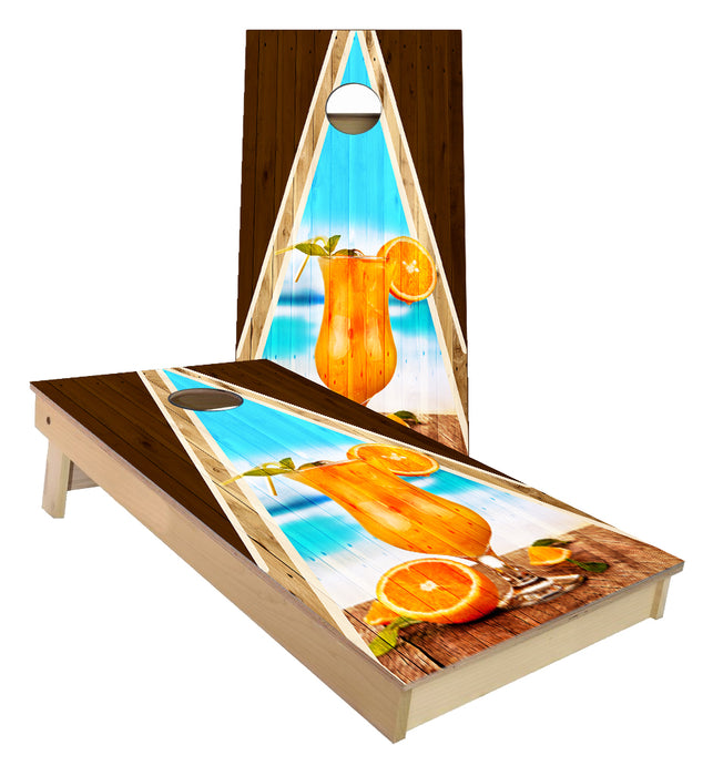 Orange Frozen Daquari Cornhole Boards
