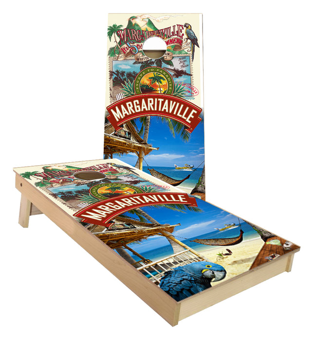 Margaritaville Paradise cornhole boards