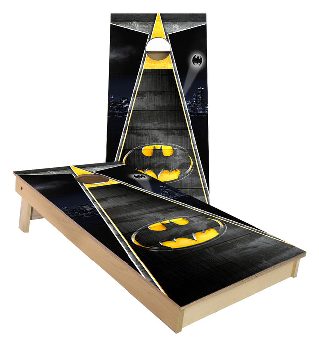 Batman Triangle Theme Cornhole Boards