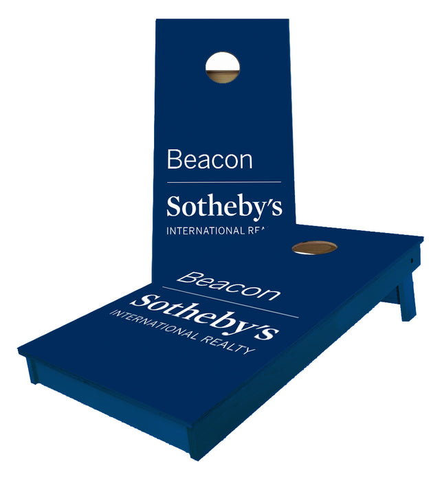 Sothebys custom blue Cornhole Boards