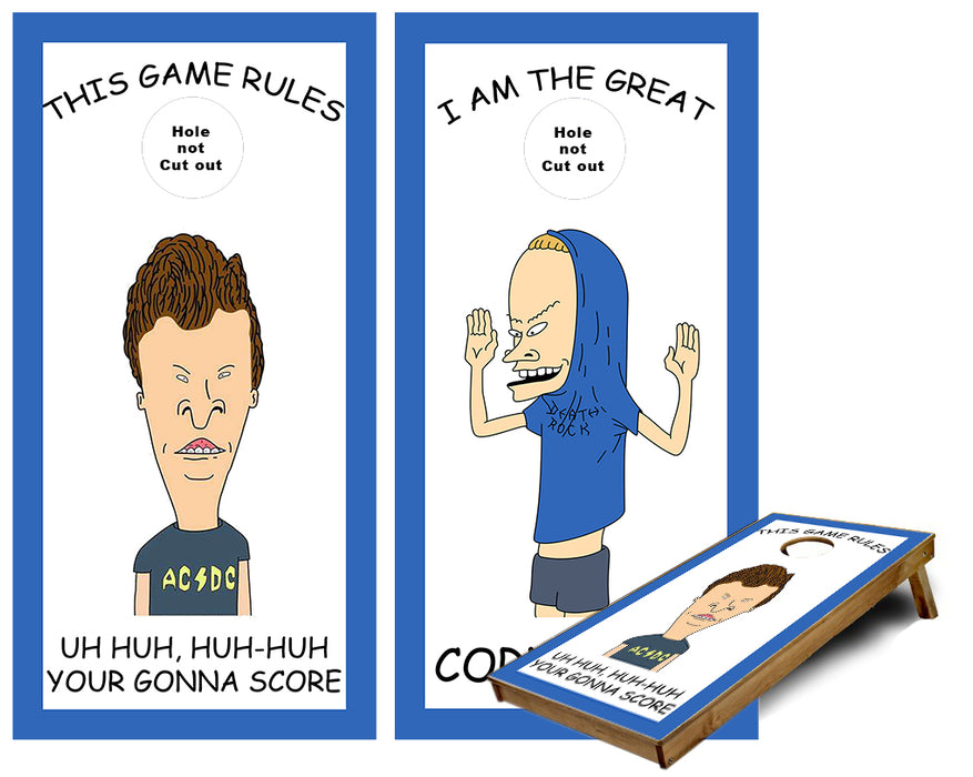 Beavis and Butthead Your going to score Cornhole Wraps