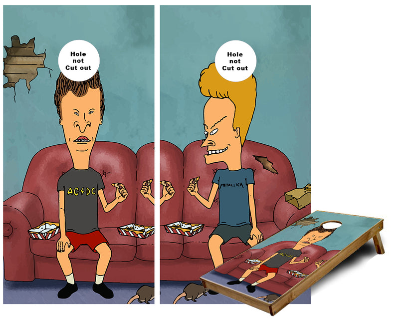 beavis and butthead sofa Cornhole Wraps