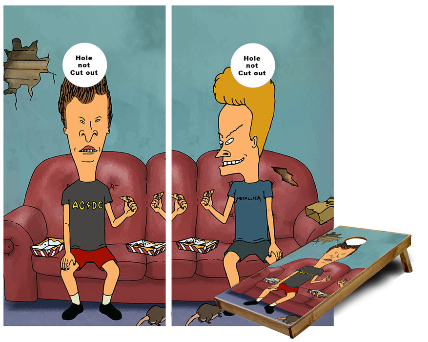 beavis and butthead sofa Cornhole Wraps