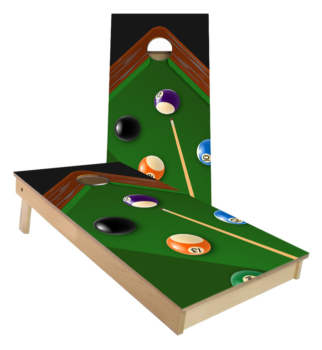 billiards pool table 9 ball rack custom Cornhole Boards