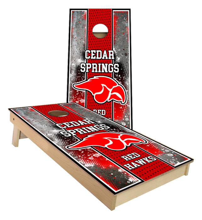 Cedar Springs Red Hawks Cornhole Boards