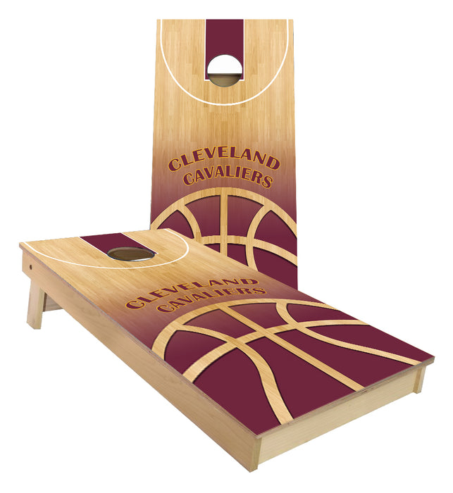 Cleveland Cavaliers Basketball Court Cornhole Boards