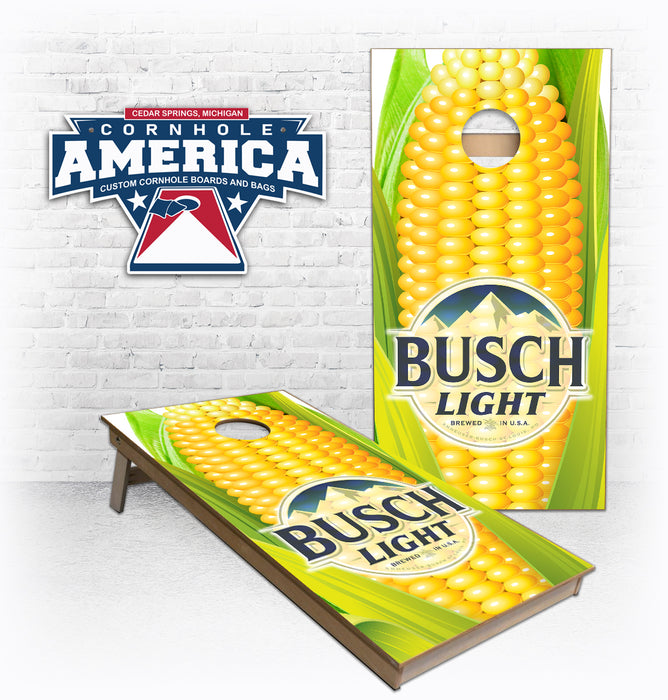 Busch Light ear of corn Cornhole Boards