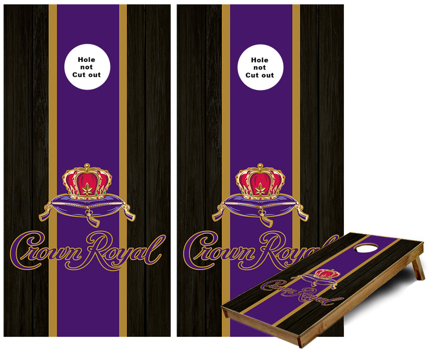 Crown Royal Striped Cornhole Wraps
