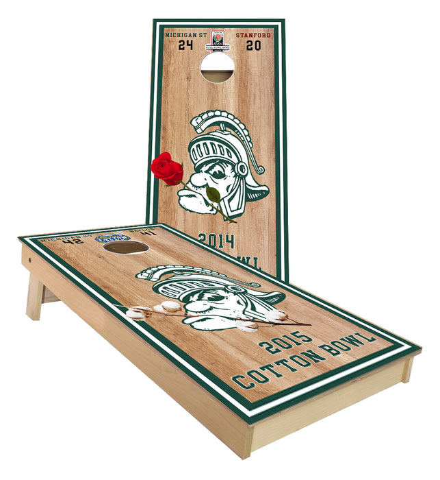 Michigan State Rosebowl and Cotton Bowl custom Cornhole Boards