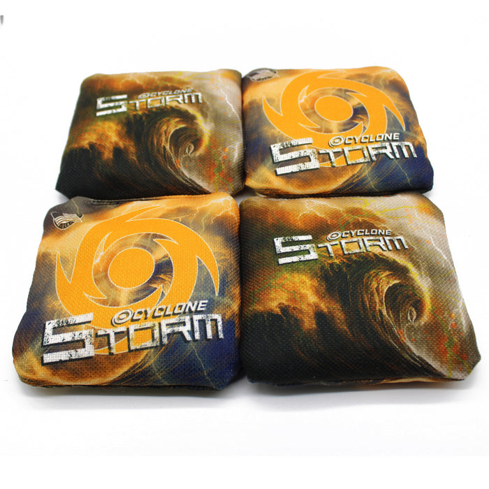 Cyclone STORM Orange Crush Pro series cornhole bags (set of 4)