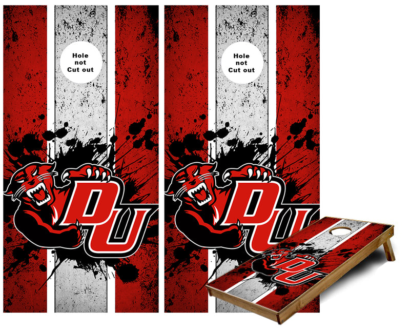 Davenport University cornhole wraps