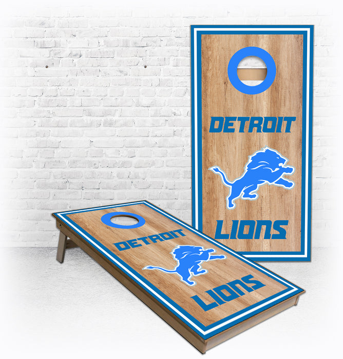 Detroit Football Team sports stripe Cornhole boards