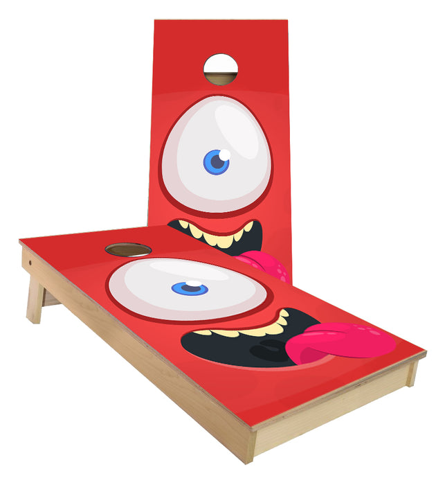 Cyclops Smiling Cartoon character cornhole boards