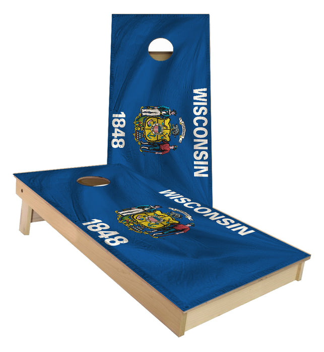 Wisconsin State Flag Cornhole Boards