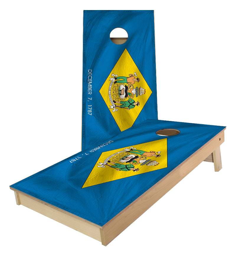 Delaware State Flag Cornhole Boards