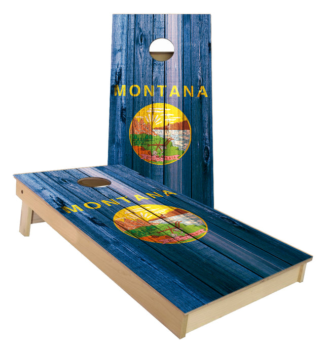 Montana State Flag Cornhole Boards