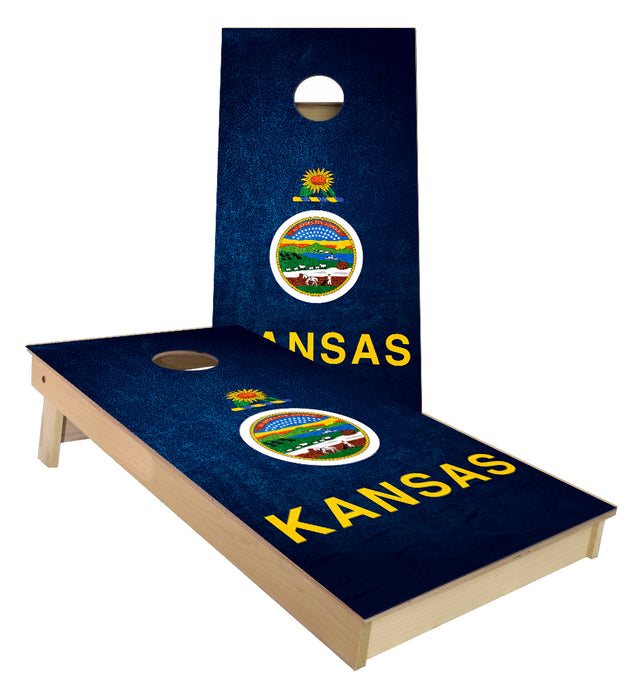 Kansas State Flag Cornhole Boards