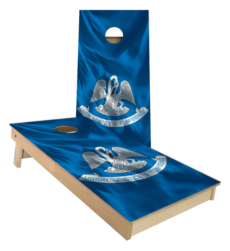 Louisiana State Flag Cornhole Boards