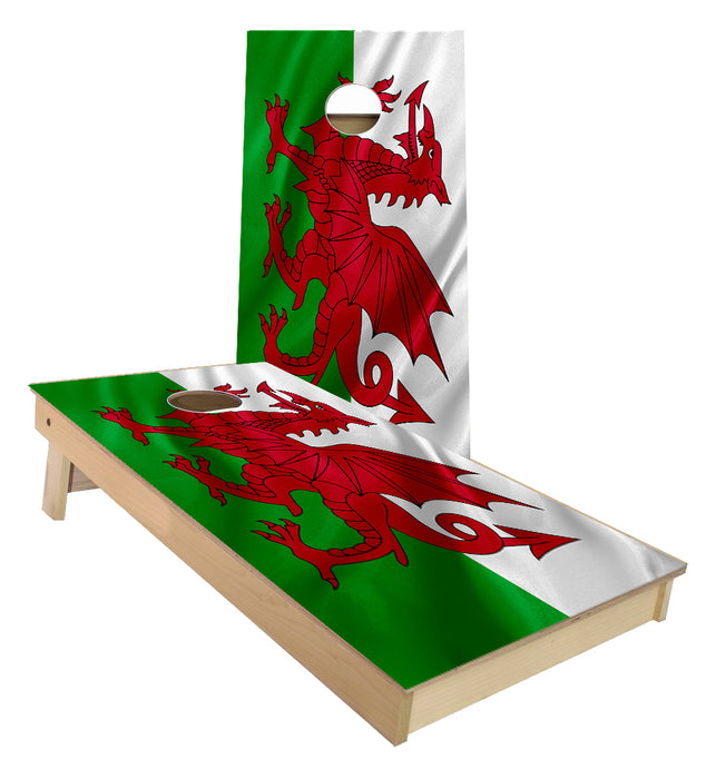 Welsh Flag Cornhole Boards