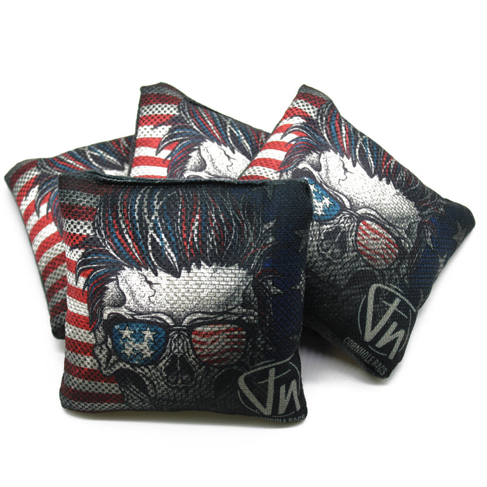 FN Cornhole Bags American Skull Glasses