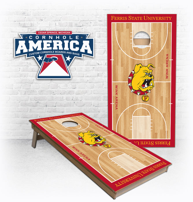 Ferris State Basketball Cornhole Boards