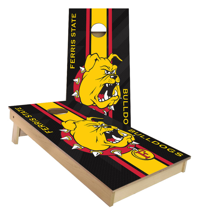 Ferris State Bulldogs Striped Cornhole Boards