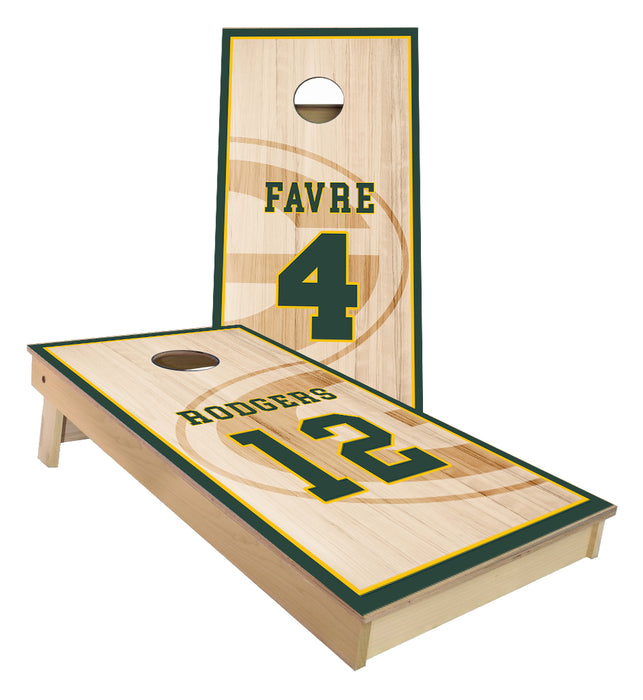 Green Bay Legends Favre and Rodgers Cornhole Boards