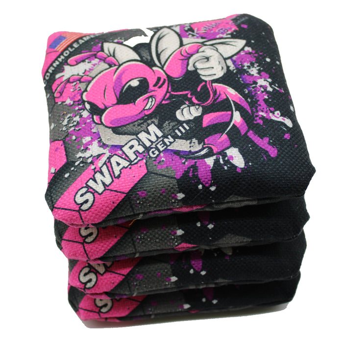 Killer Bees Swarm PINK Gen III Series Pro Style cornhole Bags